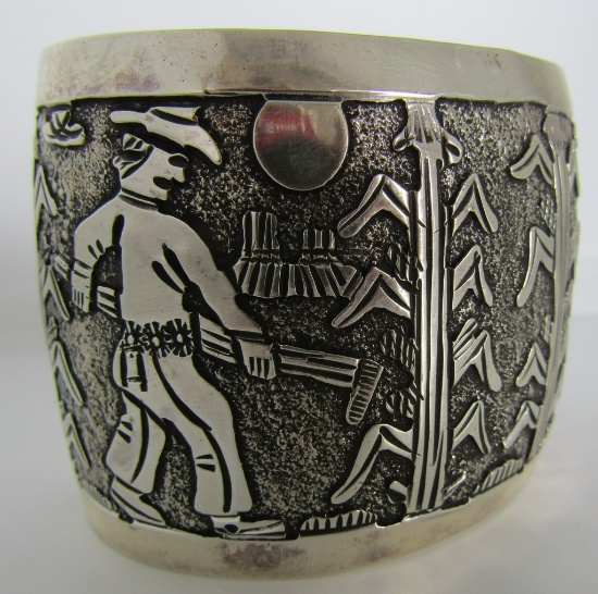 BECENTI STORYTELLER CUFF BRACELET STERLING SILVER