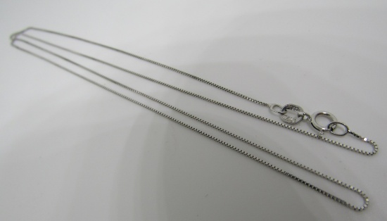 18" PLATINUM BOX LINK CHAIN NECKLACE 950