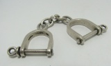 UNIQUE STERLING TAXCO ANCHOR SHACKLES KEYCHAIN