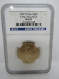 2009 GOLD $25 EAGLE 1/2 OZ MS 70 NGC