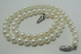 6MM MIKIMOTO PEARL NECKLACE STERLING SILVER AKOYA