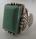 CALLADITTO TURQUOISE RING STERLING SILVER SIZE 11