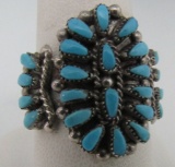 DISHTA PETIT POINT TURQUOISE RING STERLING SILVER