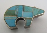 DAVID ROSALES CHARLES WILLIE PIN TURQUOISE STERLIN