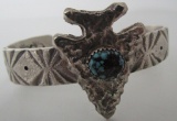 SPIDERWEB TURQUOISE CUFF BRACELET STERLING SILVER