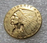 1914 D GOLD 2 1/2 DOLLAR QUARTER EAGLE COIN