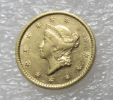 1851 GOLD 1 DOLLAR GOLD LIBERTY GOLD RUSH COIN