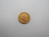 1854 US 3 DOLLAR GOLD PRINCESS COIN