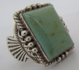 CALLADITTO TURQUOISE RING STERLING SILVER SIZE10.5
