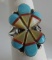 E COWBOY TURQUOISE RING STERLING SILVER INLAY