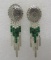 CONCHO MALACHITE EARRINGS STERLING SILVER HEISHI