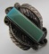 SQUASH BLOSSOM TURQUOISE RING STERLING SILVER