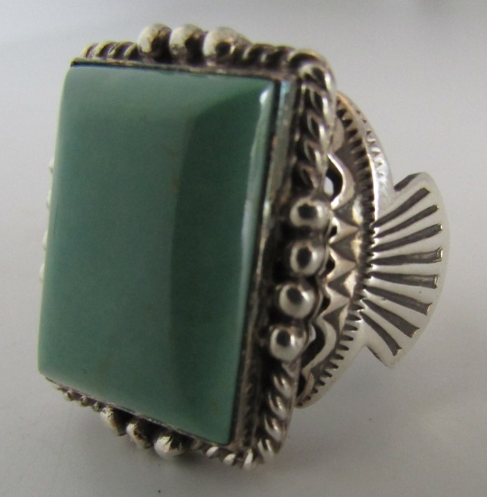 CALLADITTO TURQUOISE RING STERLING SILVER SIZE 11