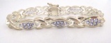 47 TANZANITE BRACELET STERLING SILVER