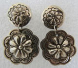 CONCHO EARRINGS STERLING SILVER