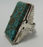 SAN FELIPE TURQUOISE RING STERLING SILVER TRONCOSA