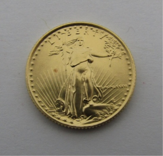 1986 US 5 DOLLAR GOLD COIN ROMAN NUMERALS