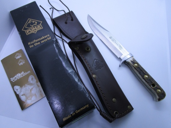 STAG PUMA ORIGINAL BOWIE KNIFE 11" W/ SHEATH BOX