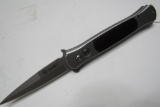 SWITCHBLADE MODERN STAINLESS STEEL & MAHOGANY