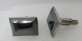 HEMATITE CUFFLINKS STERLING SILVER LINKS