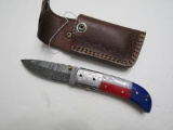 DAMASCUS FOLDING KNIFE.