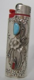 MARTIN TURQUOISE CORAL LIGHTER STERLING SILVER