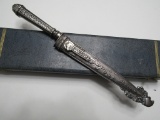 FANCY SILVER GAUCHO KNIFE IN BOX