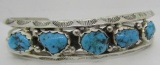 SPENCER TURQUOISE CUFF BRACELET STERLING SILVER