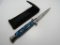 SWITCHBLADE STILETTO KNIFE BLUE