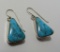 UNSIGNED TURQUOISE STERLING EARRINGS