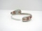 BENALLY RED CORAL OPAL STERLING BANGLE BRACELET