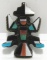SIGNED RUE KNIFEWING DANCER TURQUOISE STERLING PIN