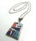 ARNOLD YAZZIE STERLING INLAID MULTISTONE NECKLACE