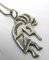 K MARK HOPI KOKOPELLI STERLING PENDANT NECKLACE