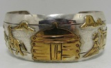 VR MARK STORYTELLER CUFF BRACELET STERLING SILVER
