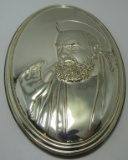 ST PADRE PIO STERLING SILVER WALL PLAQUE 8