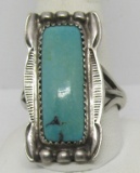 SIGNED GF STERLING SILVER NATIVE AMERICAN RING S11