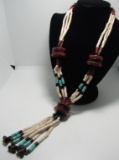 LARGE JASPER CORAL TURQUOISE STERLING JACLA