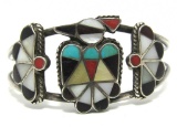 NIIHA ZUNI HOPI THUNDERBIRD STERLING CUFF BRACELET