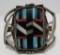 GAR INLAY TURQUOISE CUFF BRACELET STERLING SILVER