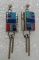 ELAINE SAM INLAY TURQUOISE EARRING STERLING SILVER