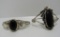 SIGNED RM Y ONYX STERLING CUFF BRACELETS LOT OF 2
