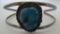 GEM TURQUOISE CUFF BRACELET STERLING SILVER
