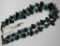 2 STRAND TURQUOISE STONE HEISHI BEAD NECKLACE 30