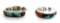 JRB INLAY TURQUOISE HOOP EARRINGS STERLING SILVER