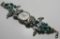 CAROLYN POLLACK TURQUOISE CHARM BRACELET STERLING