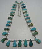 ELLA COWBOY SQUASH BLOSSOM NECKLACE STERLING SILVE