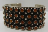 SNAKE EYE AMBER CUFF BRACELET STERLING SILVER