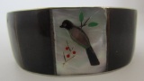 INLAY BIRD CUFF BRACELET VINTAGE ESTATE