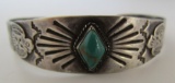 FRED HARVEY ERA TURQUOISE BRACELET STERLING SILVER
